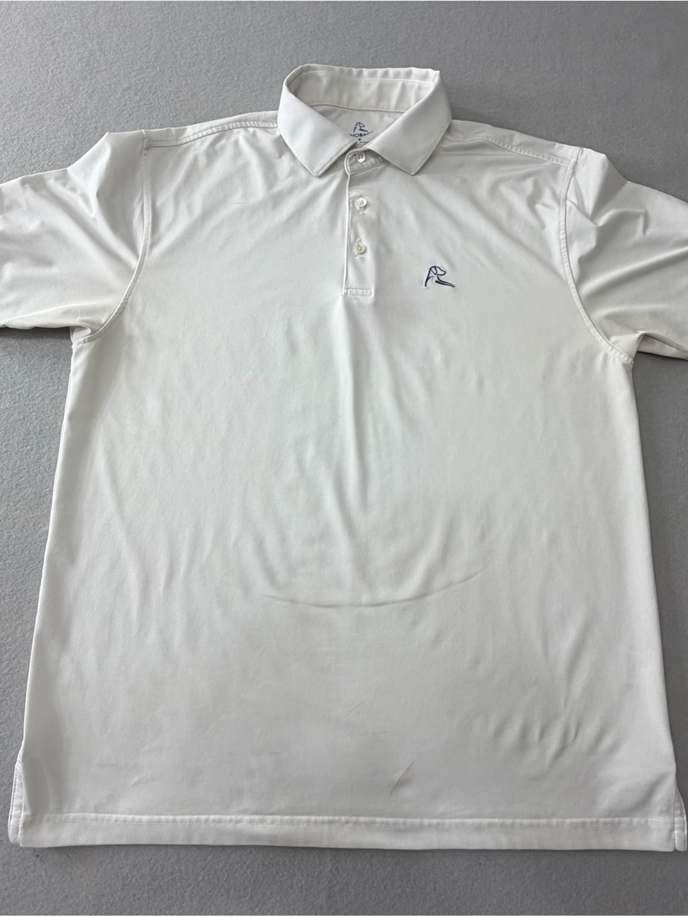 196/1484 Rhoback Gold Performance Polo Shirt White Men’s Large Golf
